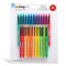 KINGART® Felt Tip Pens, Medium Point, Set 24 Unique Bright Colors